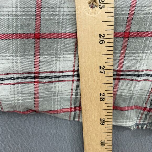 Wrangler Mens Western Shirt Large Gray‎ Pearl Snap Canvas Plaid - Picture 13 of 15